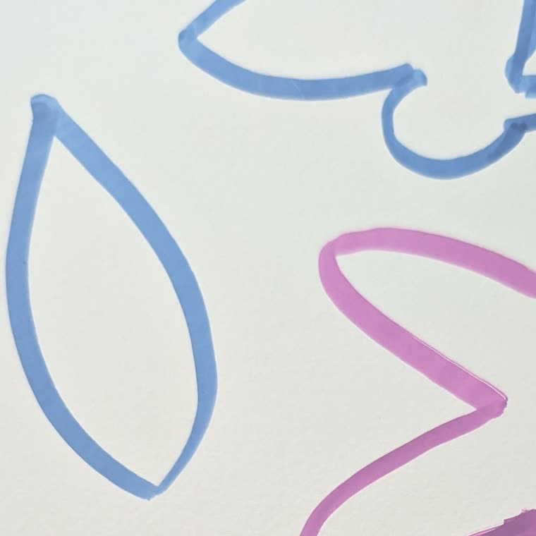 The shapes drawn in marker on paper